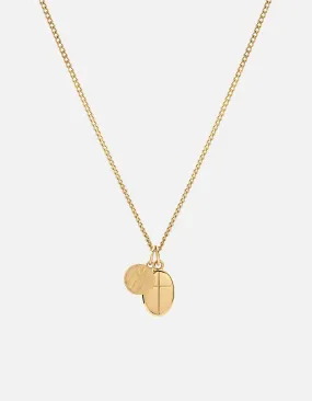 Croix   Mini St Christopher Necklace, Gold Vermeil