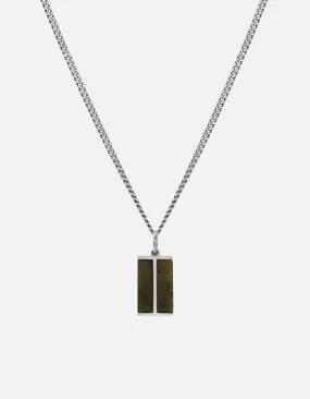 Duo Jasper Necklace, Sterling Silver