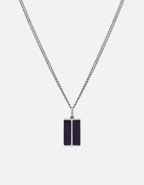 Duo Lapis Pendant Necklace, Sterling Silver