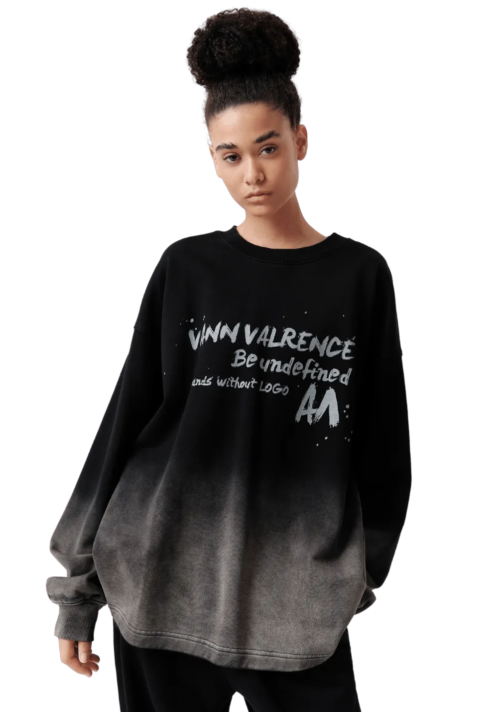 Gradient Distressed Stonewashed Sweatshirt