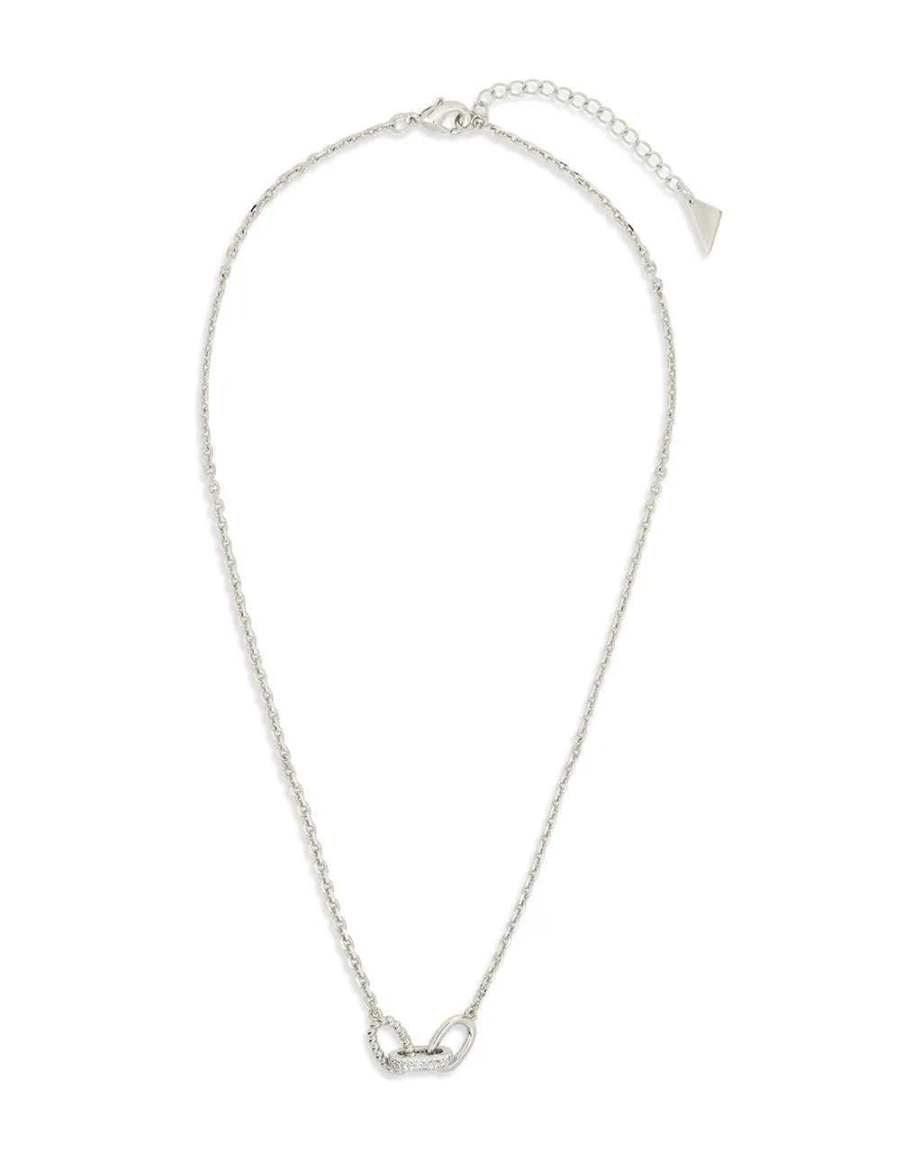 Journi CZ Interlocking Chain Pendant Necklace