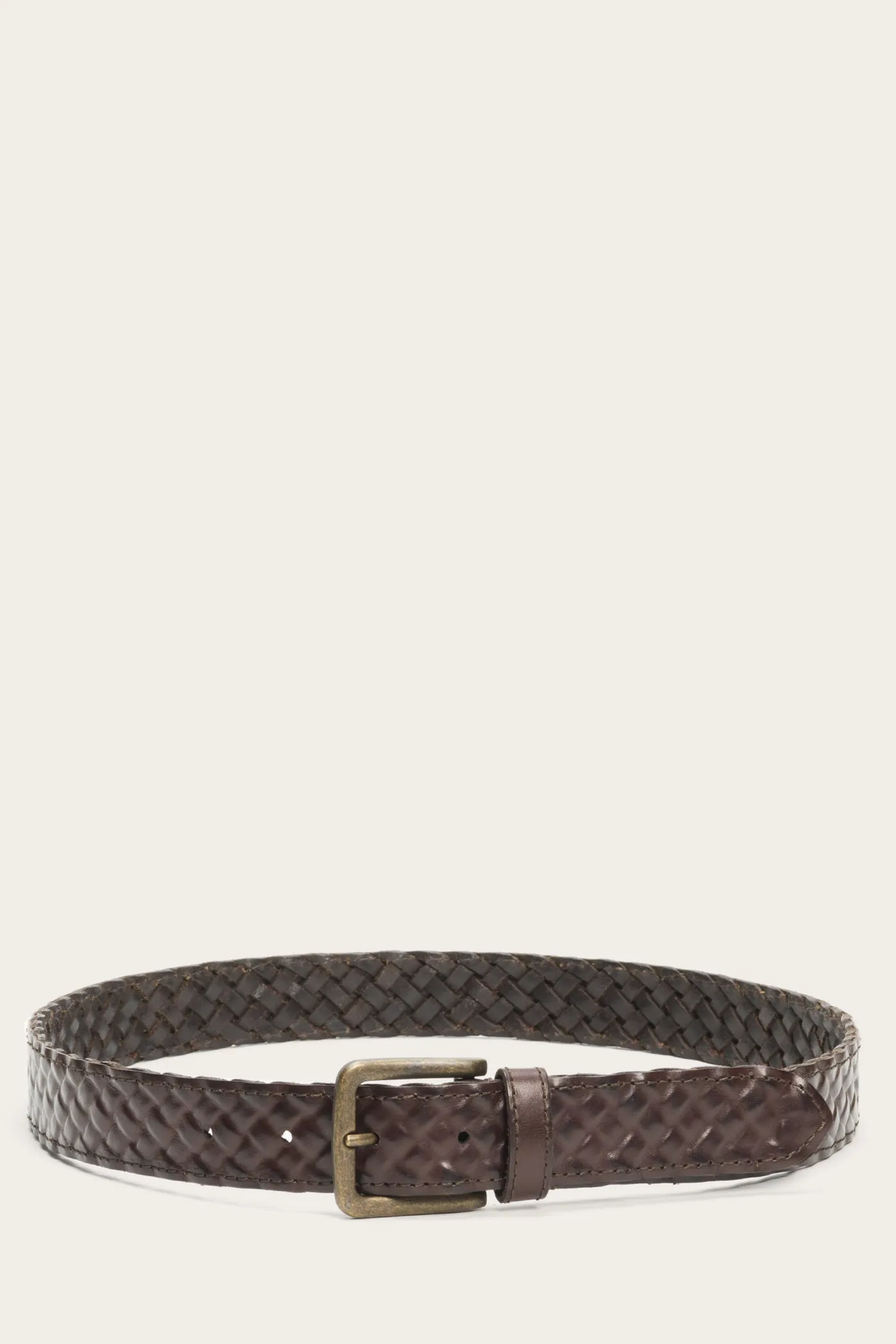 Leather Covered Woven Belt