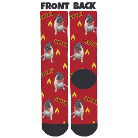 Lil' Pickles Da Pug Spicy Crew Socks