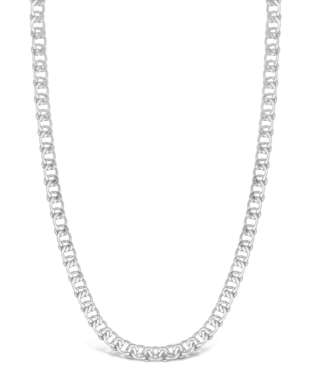 Men's Interlocking Curb Chain Necklace