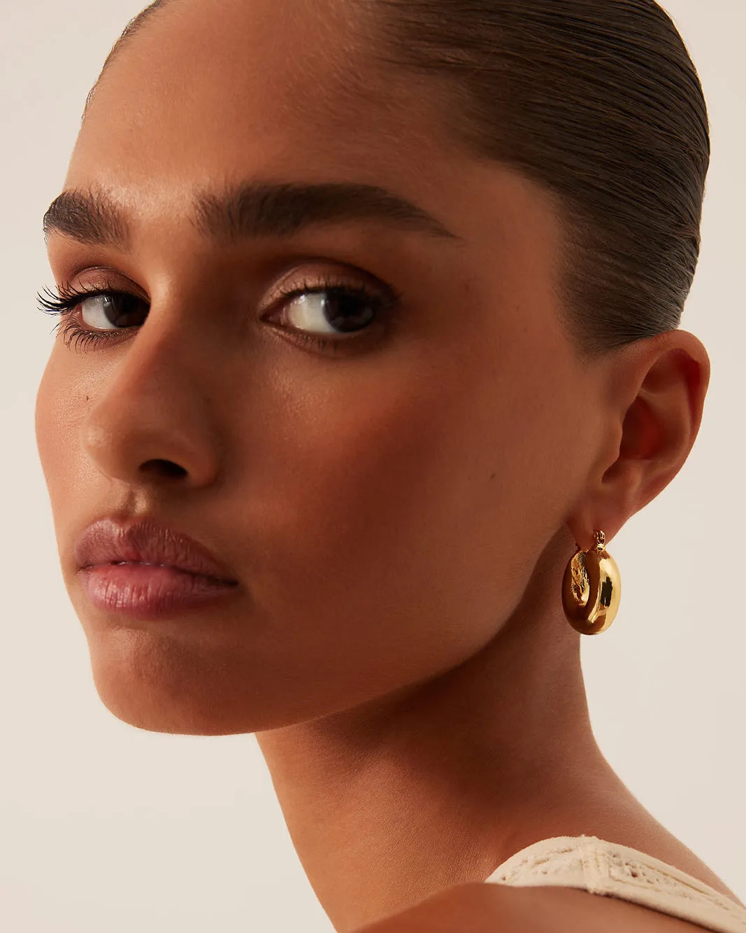 PORTIA HOOP EARRING - GOLD PLATED 18K