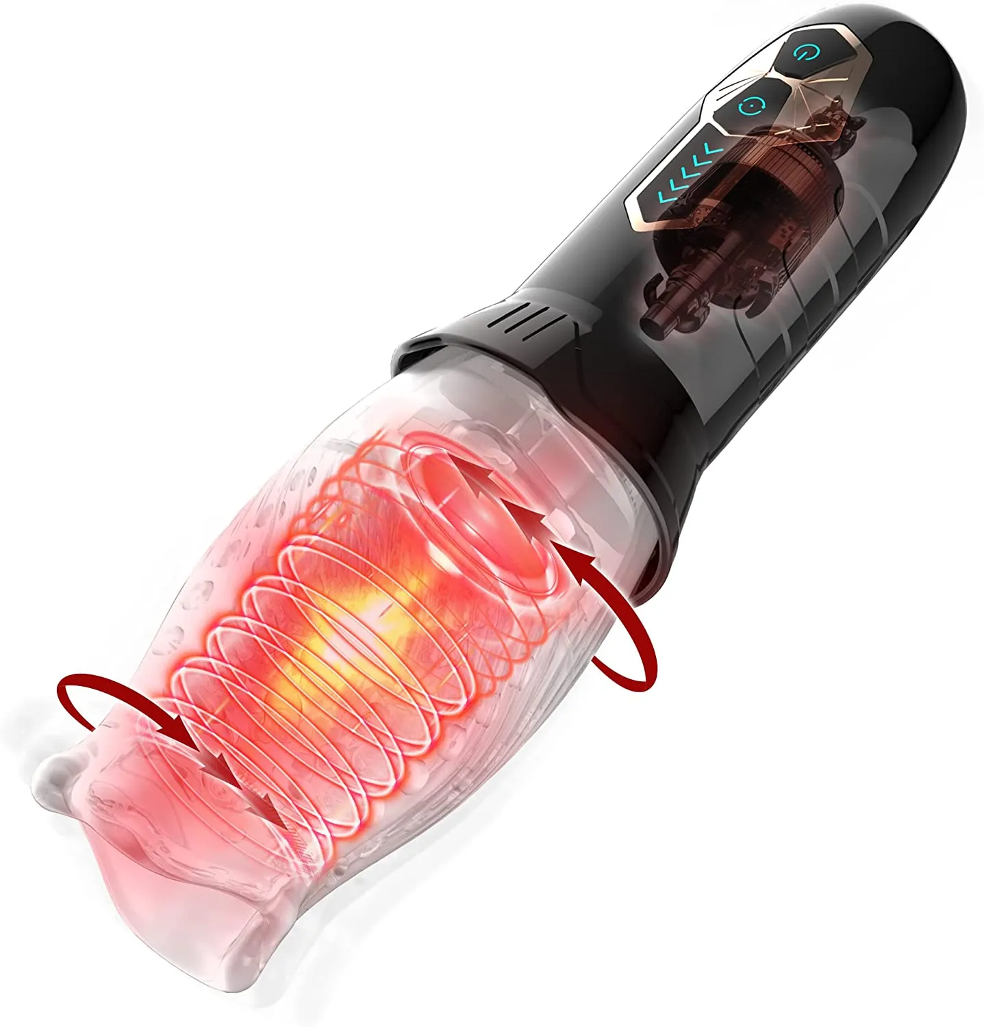 Rocket - Automatic Male Masturbator Blowjob Toy With 5 Rotation Speeds & 10 Vibration Modes - Laphwing