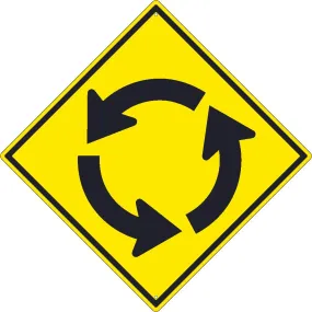 (Roundabout Graphic)Sign, 30X30, .080 Hip Ref Alum - TM247K