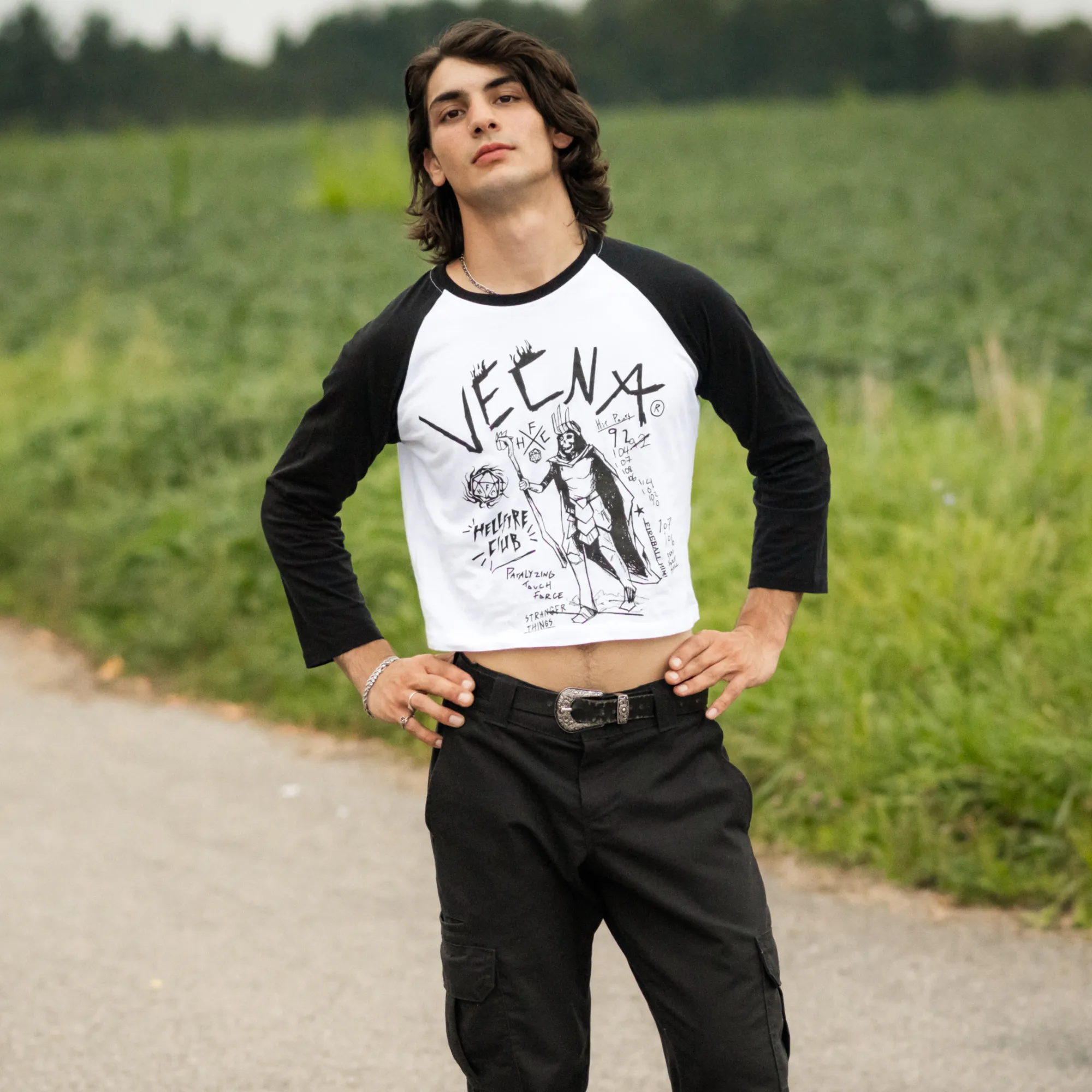 Vecna Crop Raglan T-Shirt