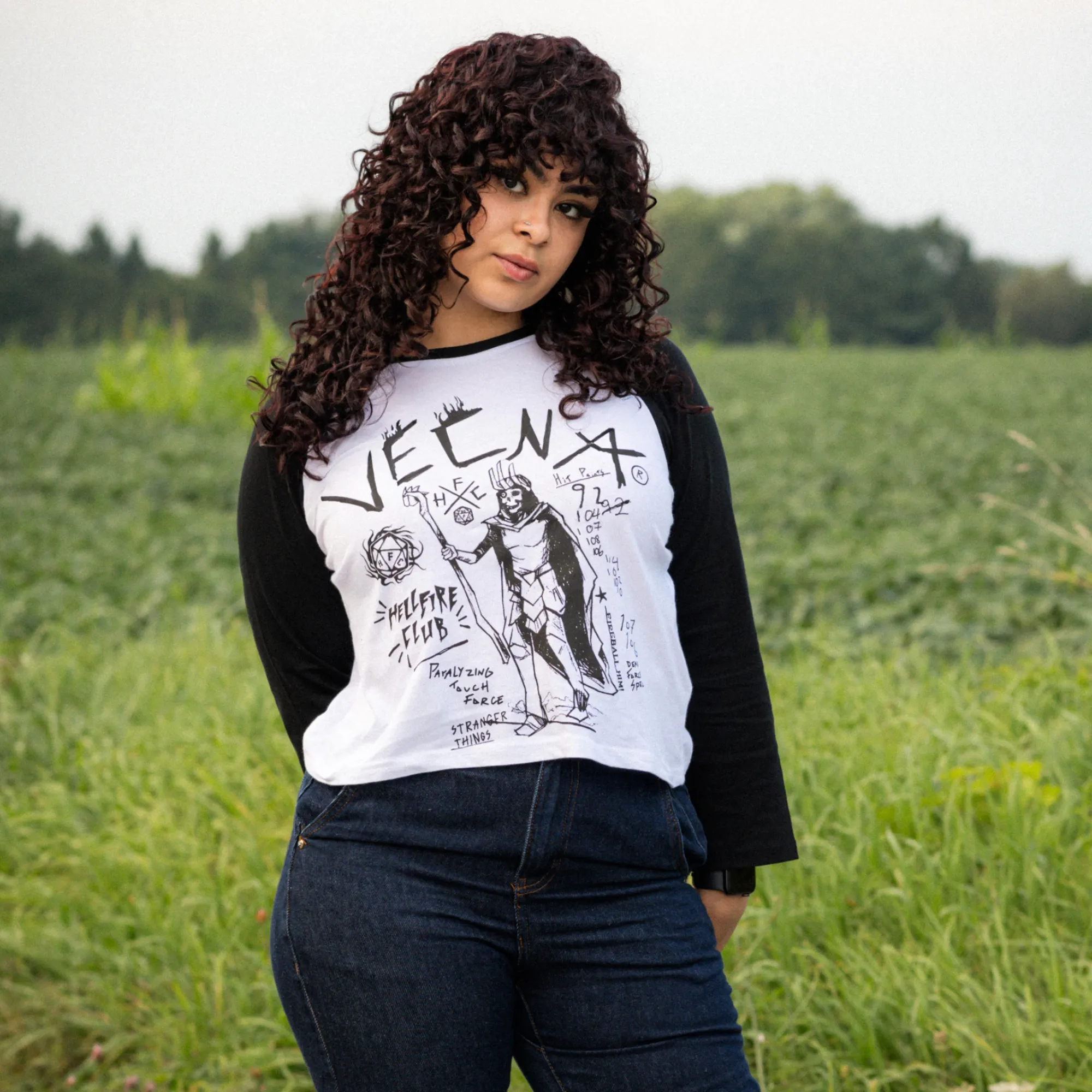 Vecna Crop Raglan T-Shirt