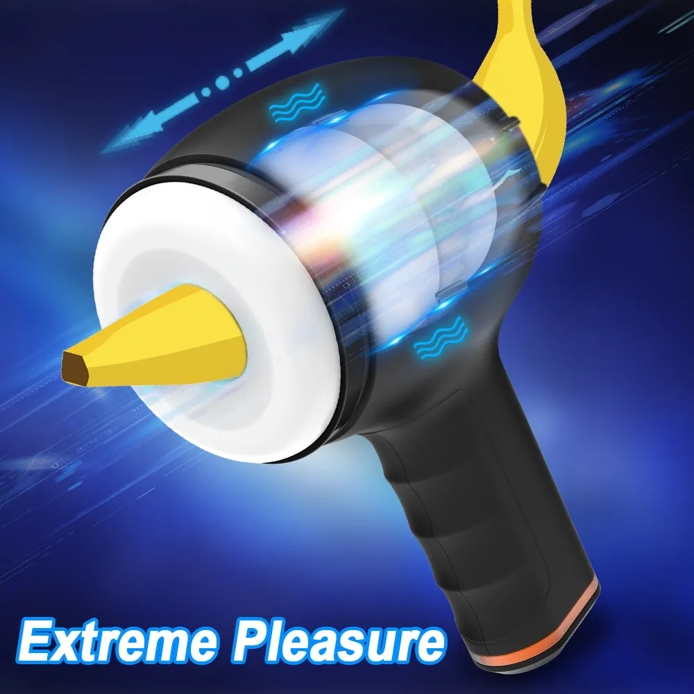 Waterproof Thrusting and Vibrating Masturbator Hammer Shape K6